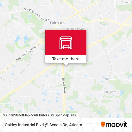 Mapa de Oakley Industrial Blvd @ Senoia Rd