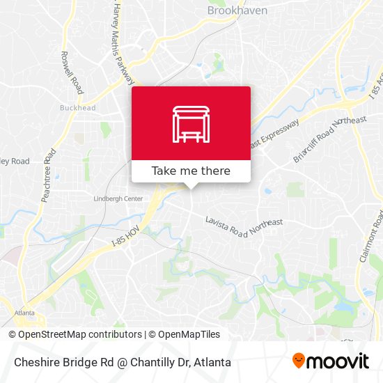 Mapa de Cheshire Bridge Rd @ Chantilly Dr