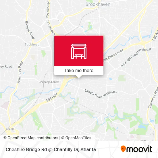 Cheshire Bridge Rd @ Chantilly Dr map