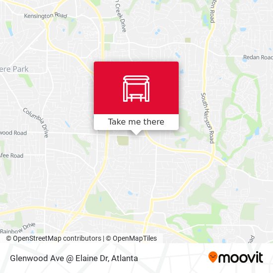 Mapa de Glenwood Ave @ Elaine Dr