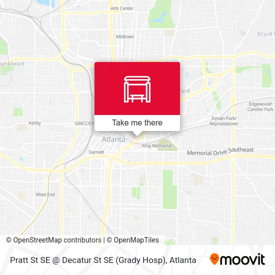Pratt St SE @ Decatur St SE (Grady Hosp) map