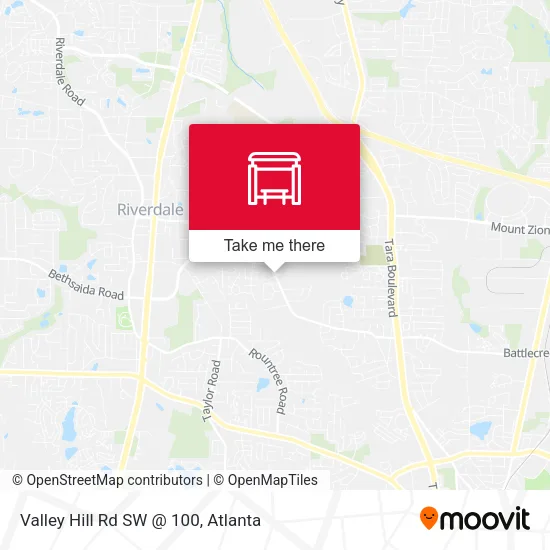 Mapa de Valley Hill Rd SW @ 100