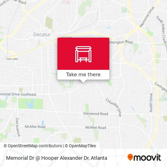 Memorial Dr @ Hooper Alexander Dr map