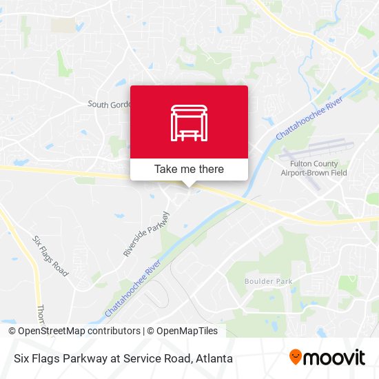 Mapa de Six Flags Parkway at Service Road