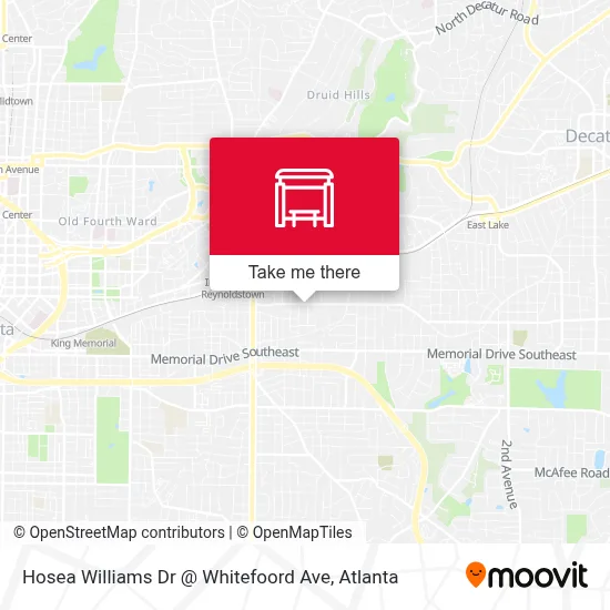 Hosea Williams Dr @ Whitefoord Ave map