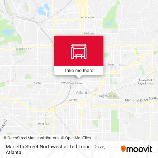 Mapa de Marietta Street Northwest at Ted Turner Drive