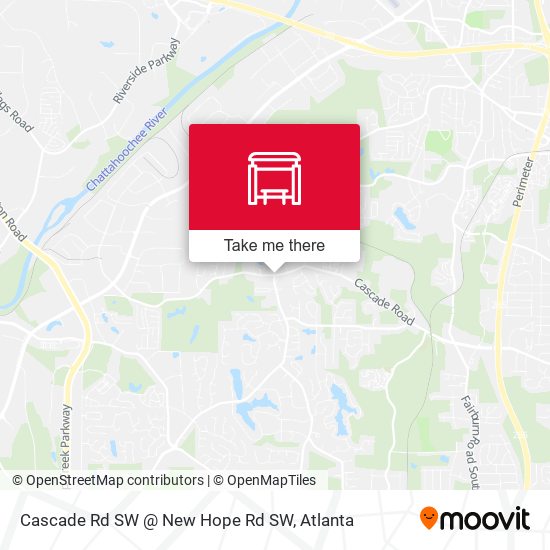 Cascade Rd SW @ New Hope Rd SW map