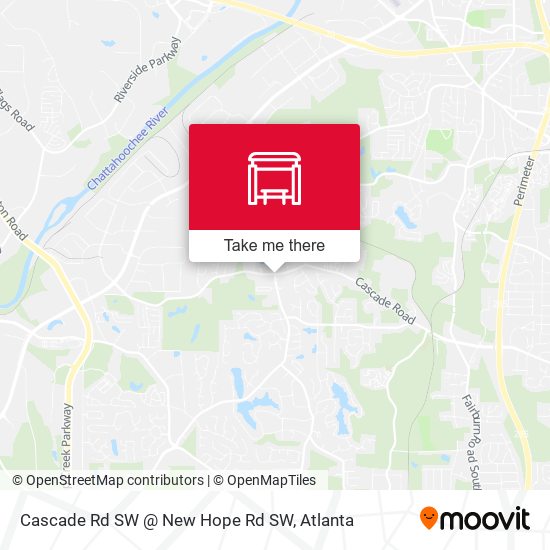 Cascade Rd SW @ New Hope Rd SW map