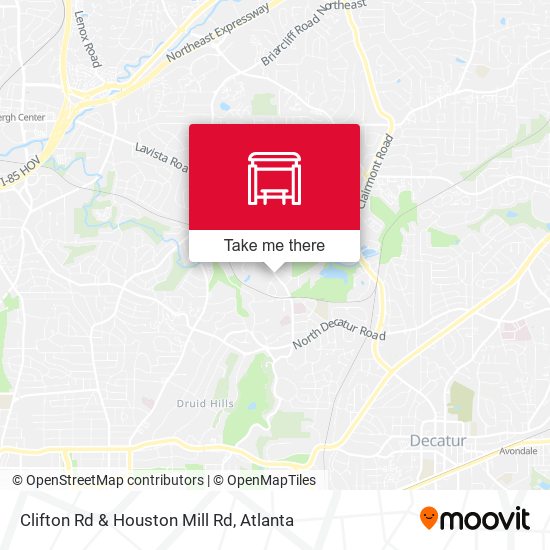 Clifton Rd & Houston Mill Rd map