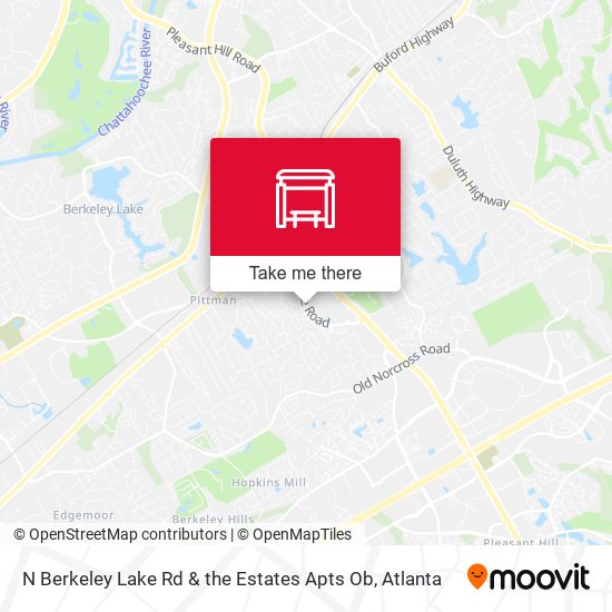 N Berkeley Lake Rd & the Estates Apts Ob map