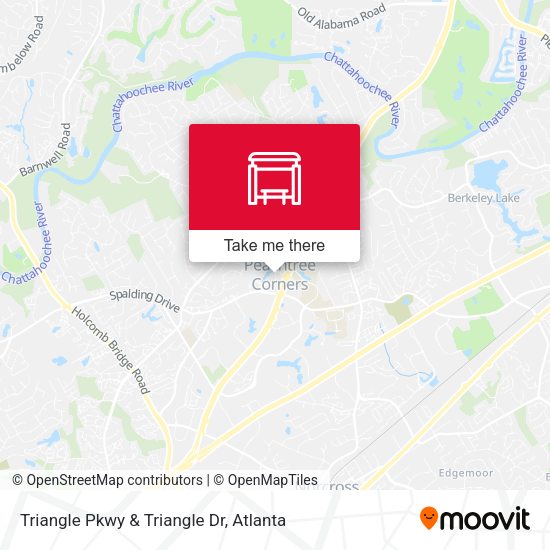 Triangle Pkwy & Triangle Dr map