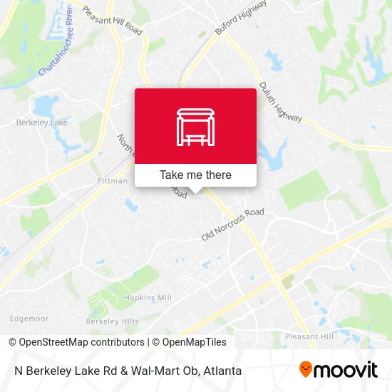 N Berkeley Lake Rd & Wal-Mart Ob map