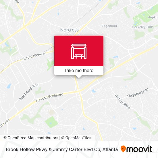 Brook Hollow Pkwy & Jimmy Carter Blvd Ob map