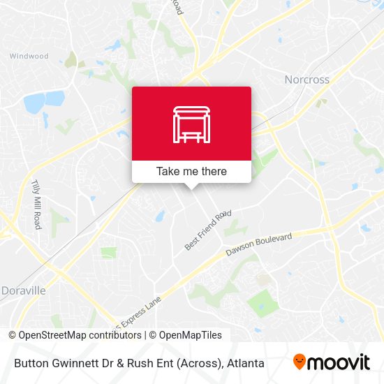 Mapa de Button Gwinnett Dr & Rush Ent (Across)