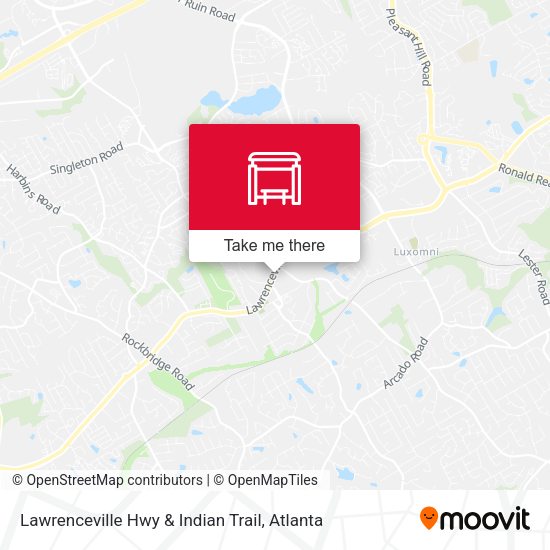 Lawrenceville Hwy & Indian Trail map