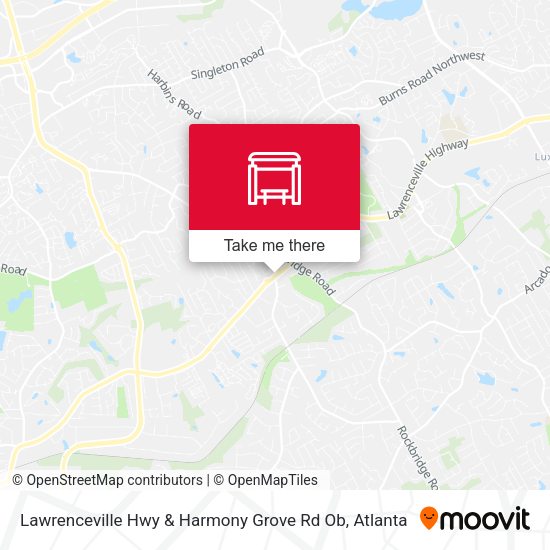 Lawrenceville Hwy & Harmony Grove Rd Ob map