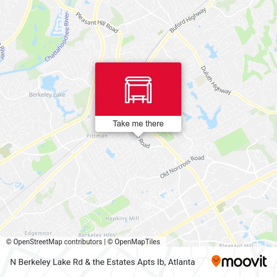 N Berkeley Lake Rd & the Estates Apts Ib map