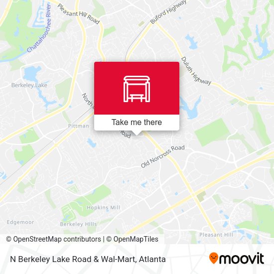 Mapa de N Berkeley Lake Road & Wal-Mart