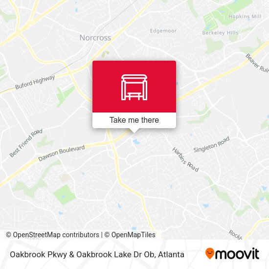 Oakbrook Pkwy & Oakbrook Lake Dr Ob map