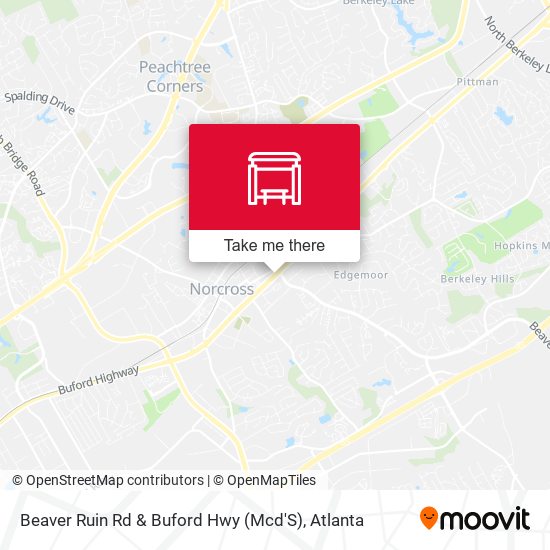 Beaver Ruin Rd & Buford Hwy (Mcd'S) map