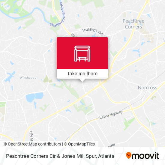 Peachtree Corners Cir & Jones Mill Spur map