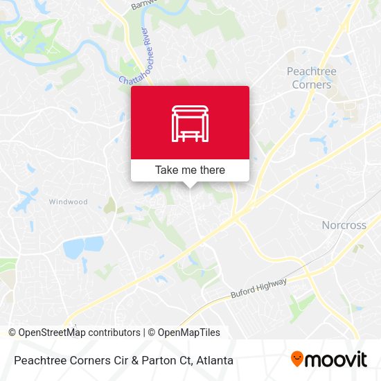 Peachtree Corners Cir & Parton Ct map