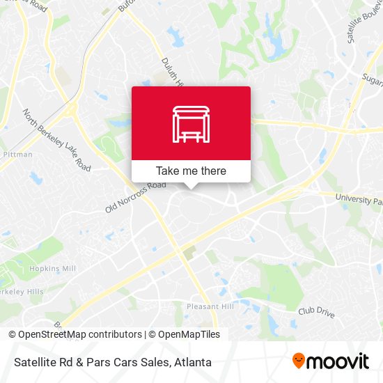 Satellite Rd & Pars Cars Sales map