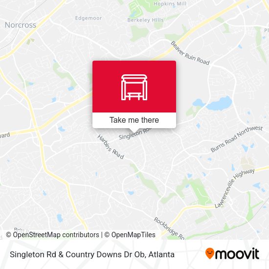 Singleton Rd & Country Downs Dr Ob map