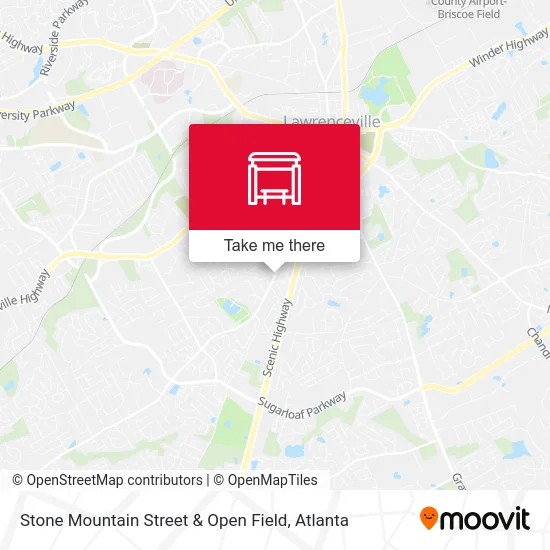 Stone Mountain Street & Open Field map