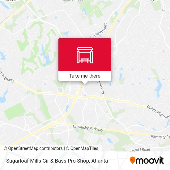 Mapa de Sugarloaf Mills Cir & Bass Pro Shop