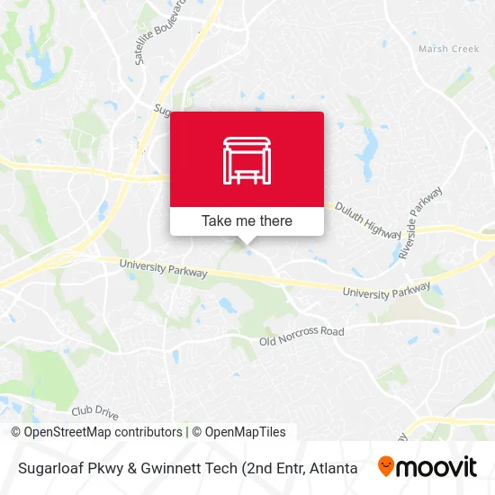 Sugarloaf Pkwy & Gwinnett Tech map