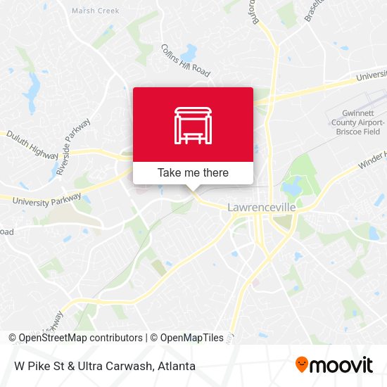 W Pike St & Ultra Carwash map