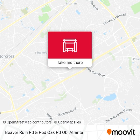 Beaver Ruin Rd & Red Oak Rd Ob map