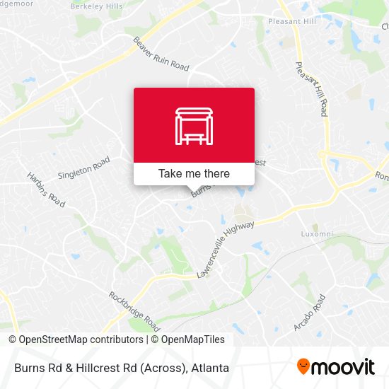 Burns Rd & Hillcrest Rd (Across) map