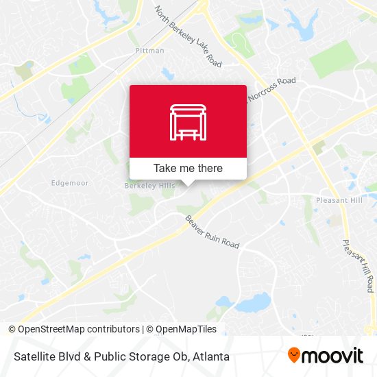 Satellite Blvd & Public Storage Ob map