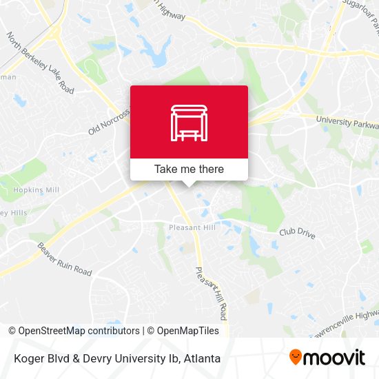 Koger Blvd & Devry University Ib map