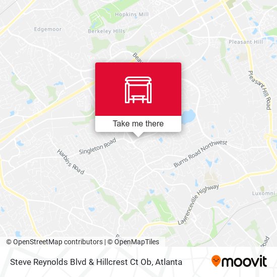 Steve Reynolds Blvd & Hillcrest Ct Ob map