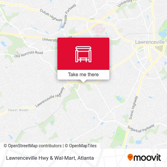 Lawrenceville Hwy & Wal-Mart map