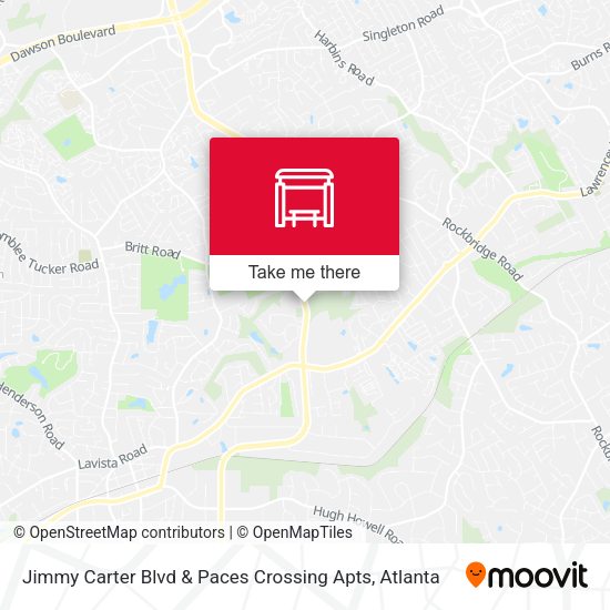 Mapa de Jimmy Carter Blvd & Paces Crossing Apts