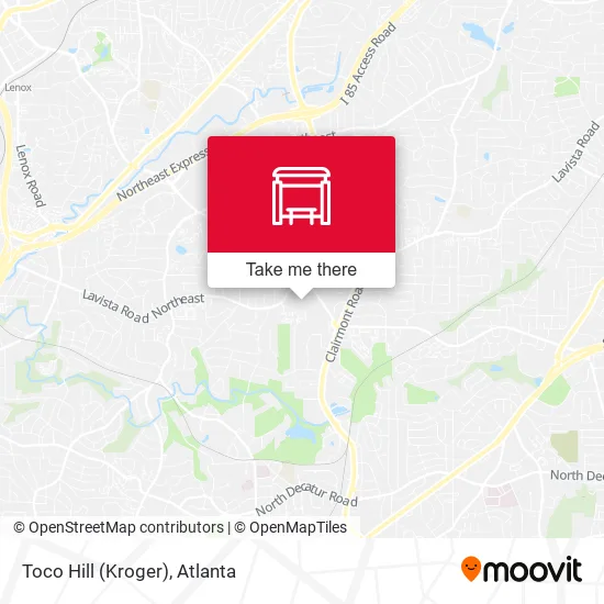 Toco Hill (Kroger) map