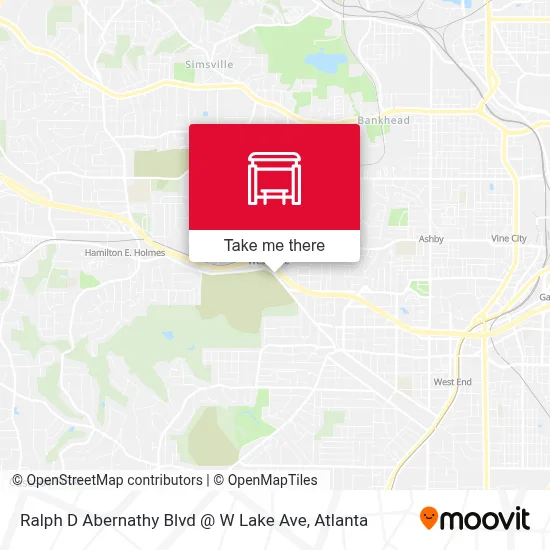 Ralph D Abernathy Blvd @ W Lake Ave map