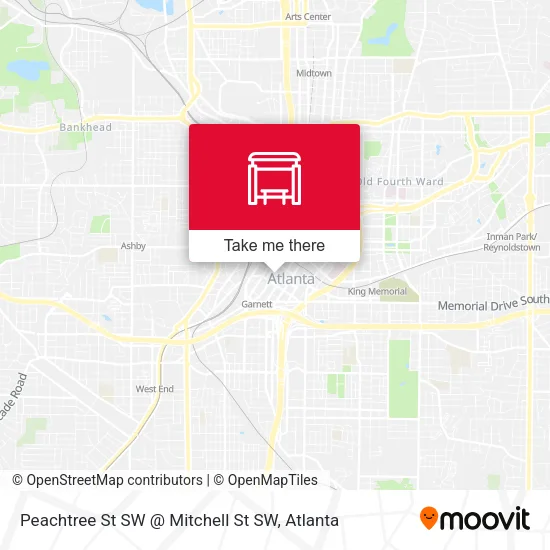 Mapa de Peachtree St SW @ Mitchell St SW