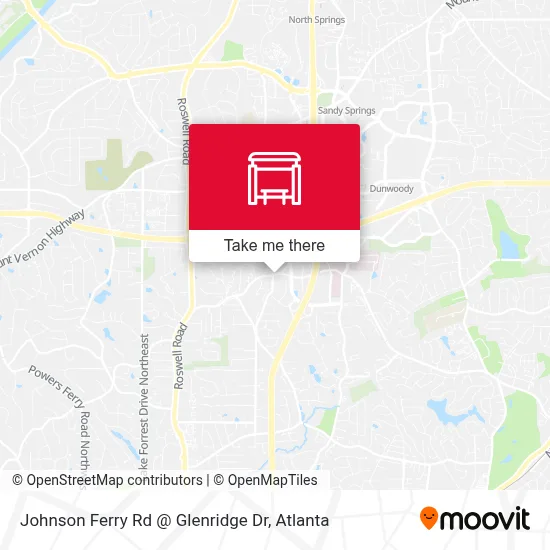 Johnson Ferry Rd @ Glenridge Dr map