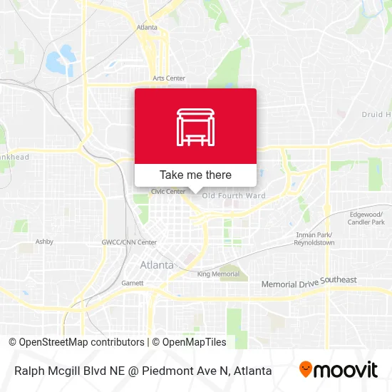 Ralph Mcgill Blvd NE @ Piedmont Ave N map
