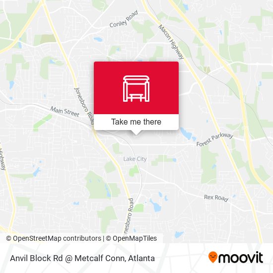 Anvil Block Rd @ Metcalf Conn map