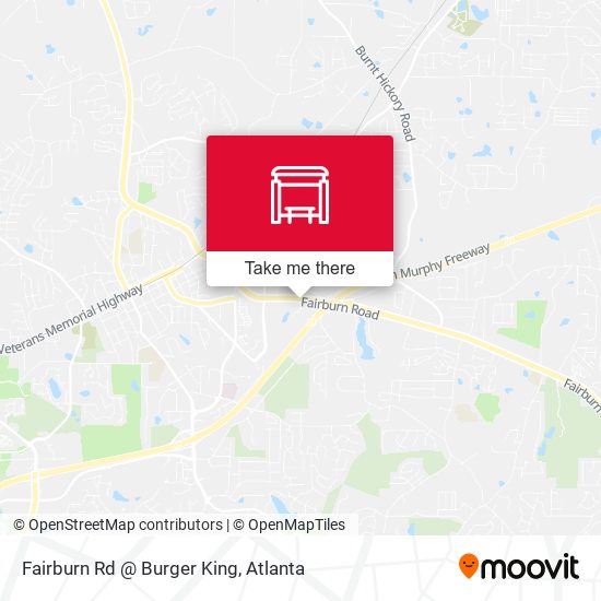 Fairburn Rd @ Burger King map