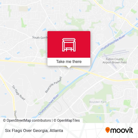 Mapa de Six Flags Over Georgia