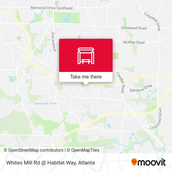 Whites Mill Rd @ Habitat Way map
