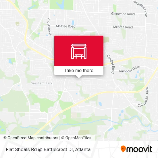 Flat Shoals Rd @ Battlecrest Dr map