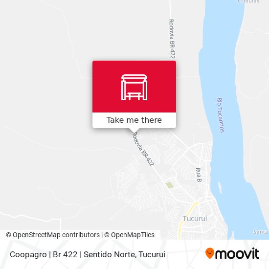 Mapa Coopagro | Br 422 | Sentido Norte